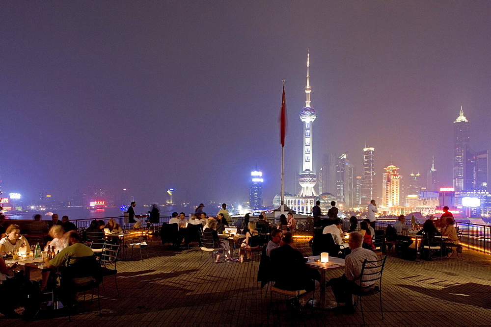 Bar Rouge, view of Pudong skyline, Shanghai