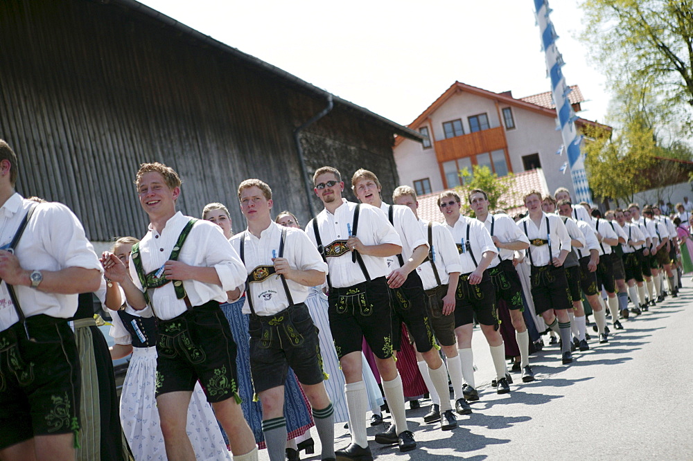 during a "festival on 1st of mai, Münsing, bavaria, Germany2005