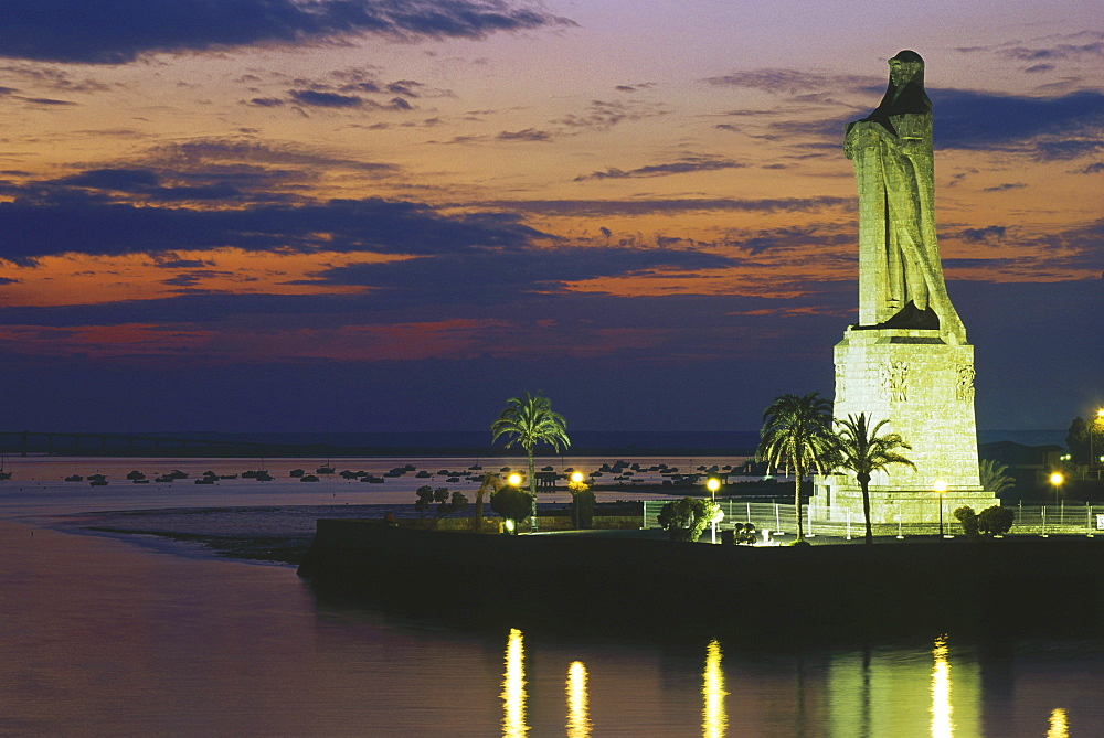 Monumental statue for Columbus, Rio Odiel, Rio Tinto, Huelva, Andalusia, Spain87