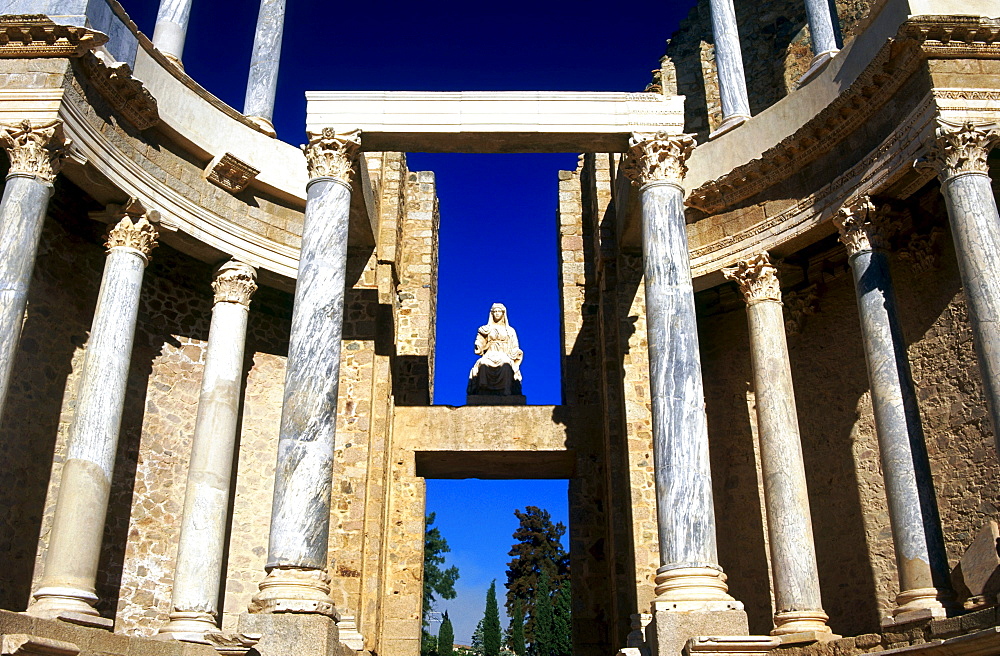 Teatro Romano, Roman Theater, Merida, Province Badajoz, Extremadura, Spain