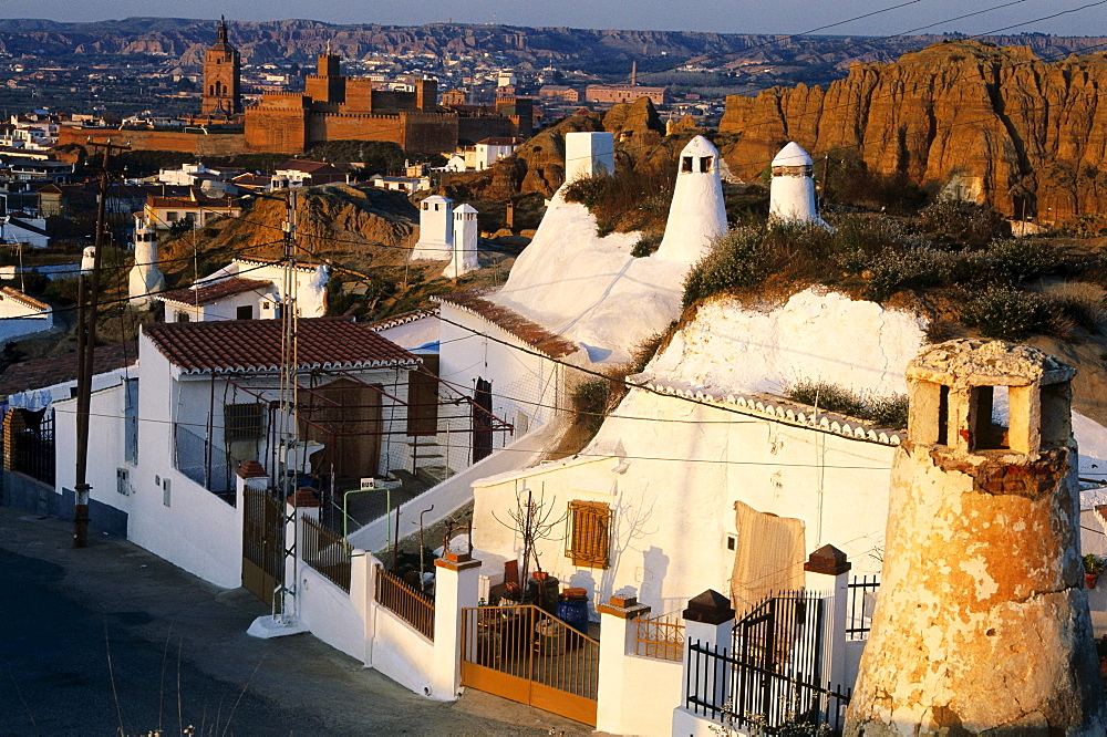 Cave dwellings, Guadix, Province Granada, Andalusia, Spain