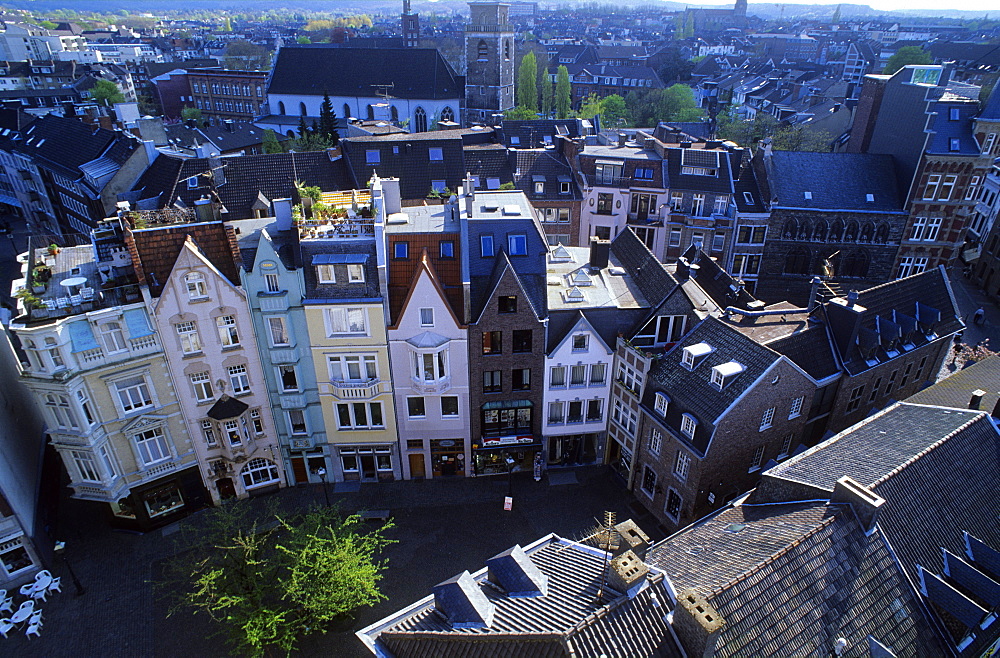 Europe, Germany, North Rhine-Westphalia, Aachen, view of Aachen's historic town centre