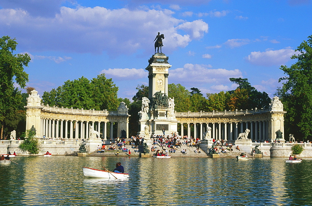 Monument for Alfonso XII., Retiro Park, Madrid, Spain