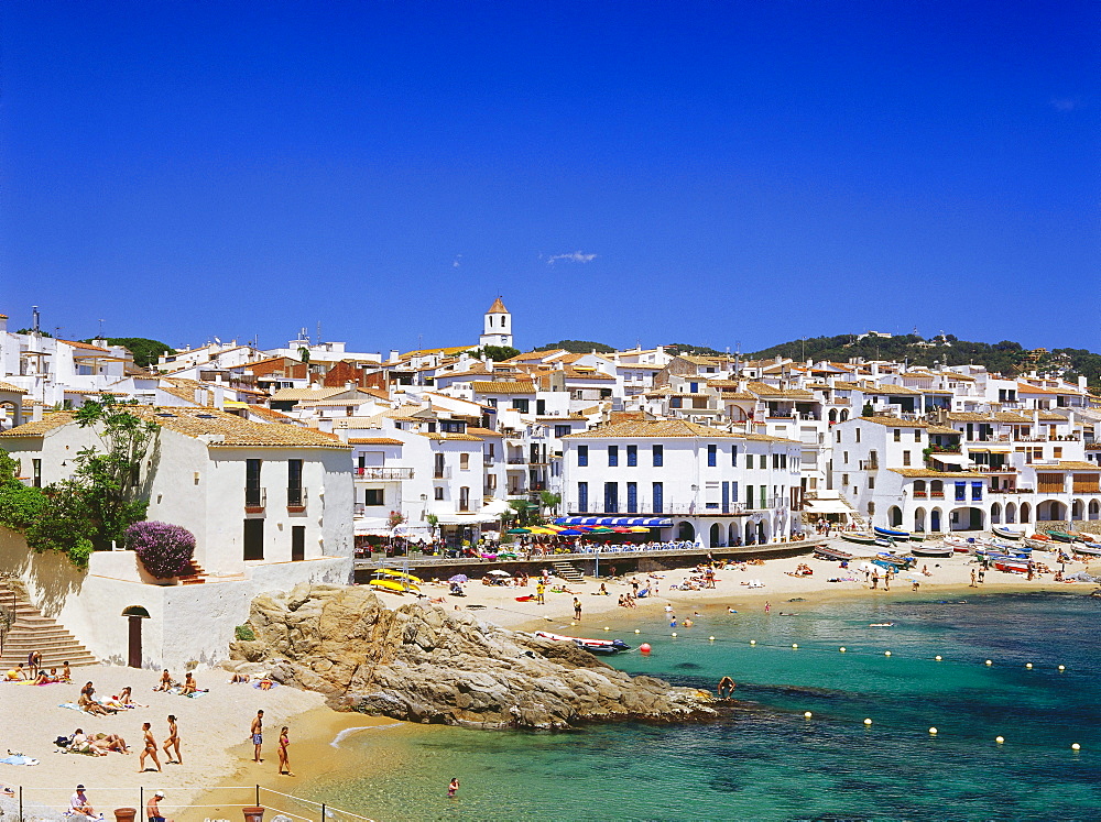 Beach, Calella de Palafrugella, Costa Brava, Province Girona, Catalonia, Spain