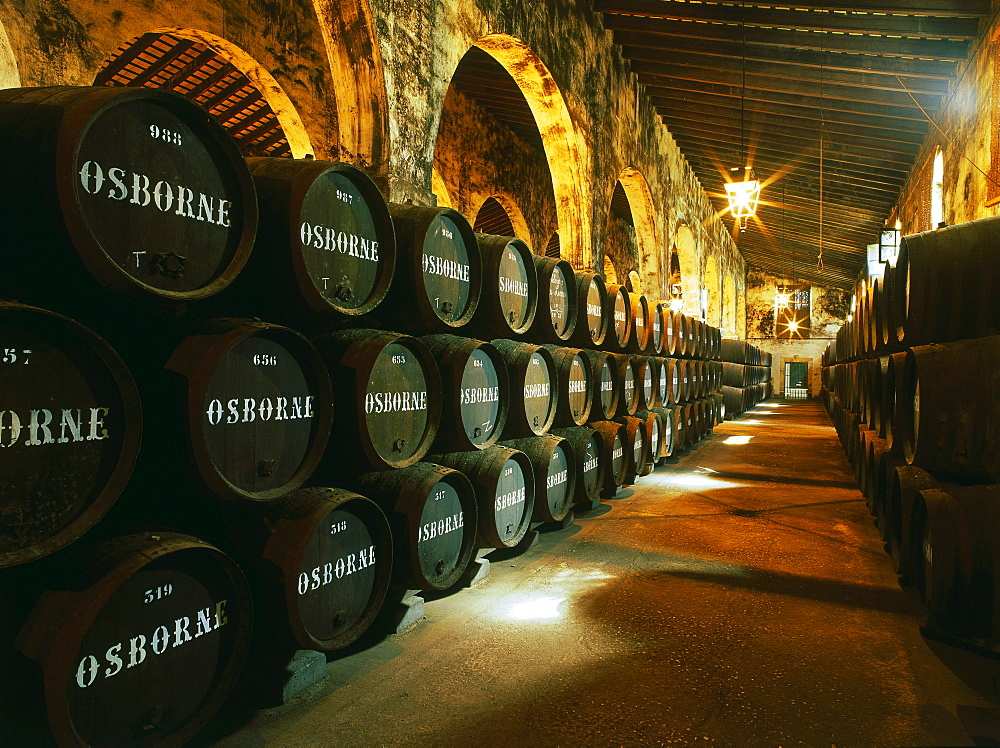 Bodegas Osborne, Sherry, Puerto de Santa Maria, Province Cadiz, Andalusia, Spain