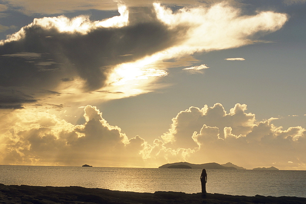 Sunset Silhouette, Beachcomber Island, Mamanuca Islands, Fiji