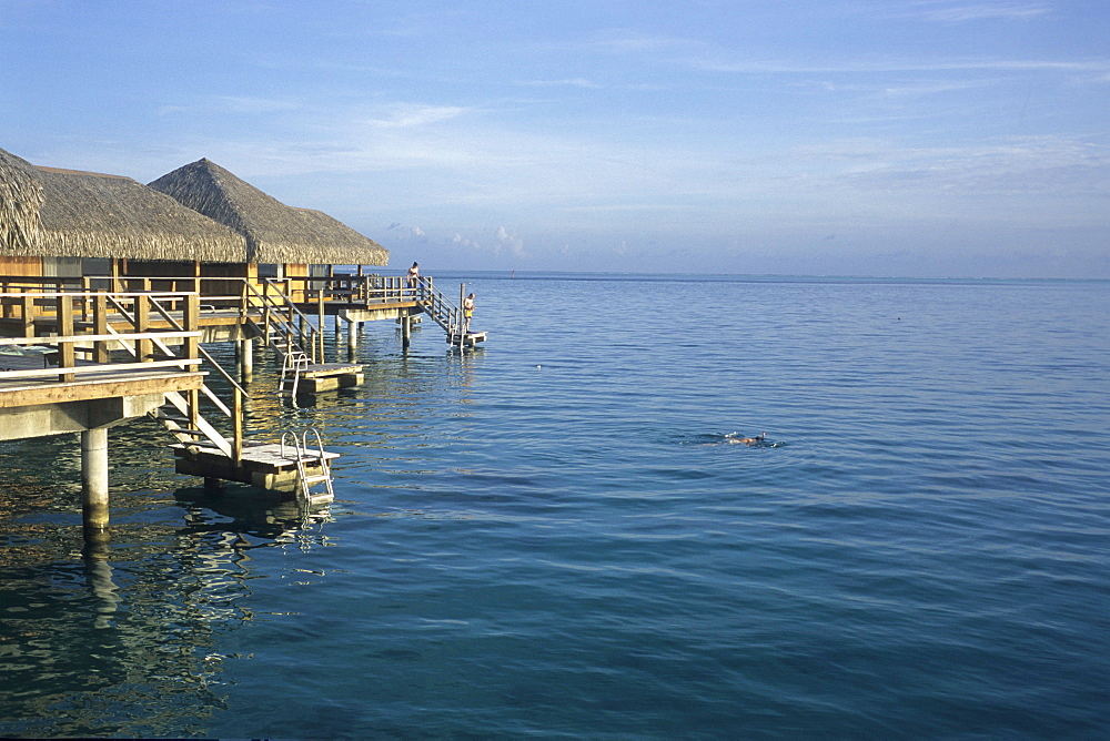 Overwater Bungalows, Te Tiare Beach Resort, Huahine, French Polynesia