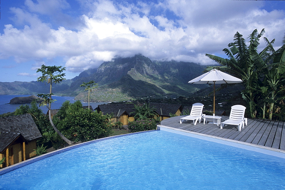 Swimming Pool at Hanakee Pearl Lodge, Atuona, Hiva Oa, Marquesas, French Polynesia