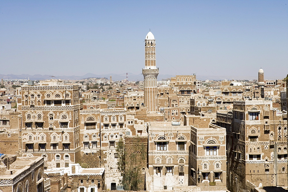 Traditional Houses in Old Town Sana'a, Sana'a, Yemen