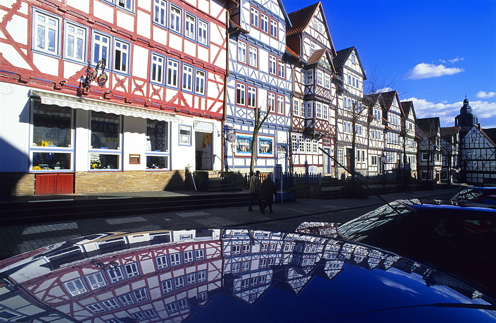 Europe, Germany, Hesse, Bad Sooden-Allendorf, half-timbered houses