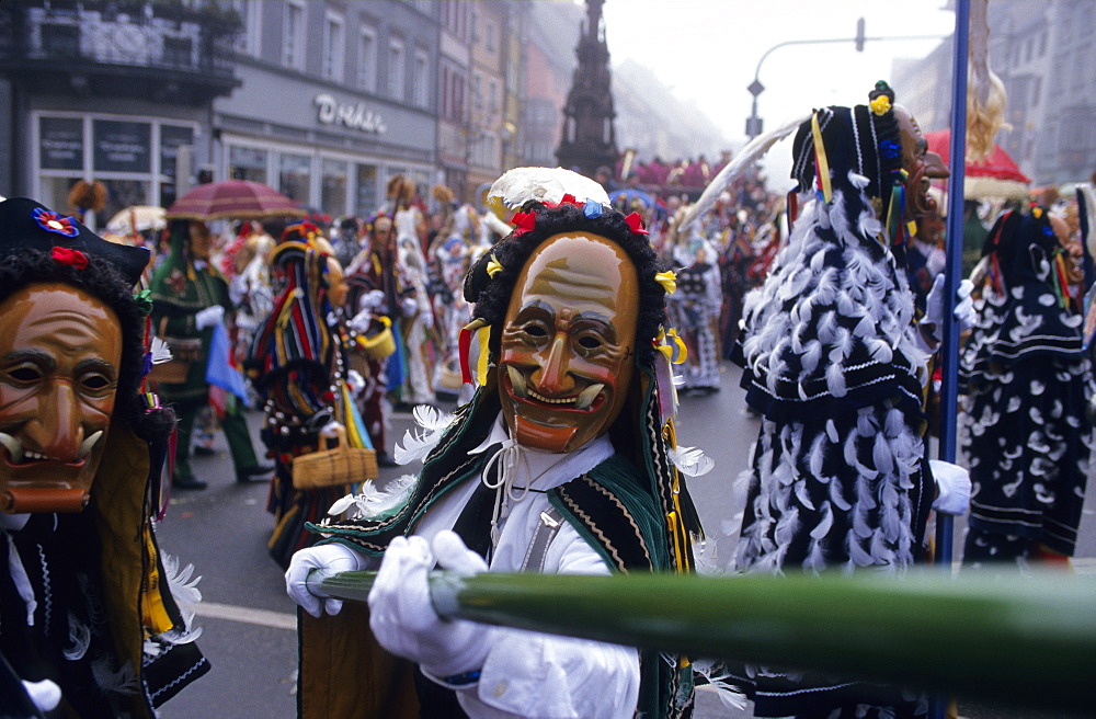 Europe, Germany, Baden-Wuerttemberg, Rottweil, Narrensprung in Rottweil