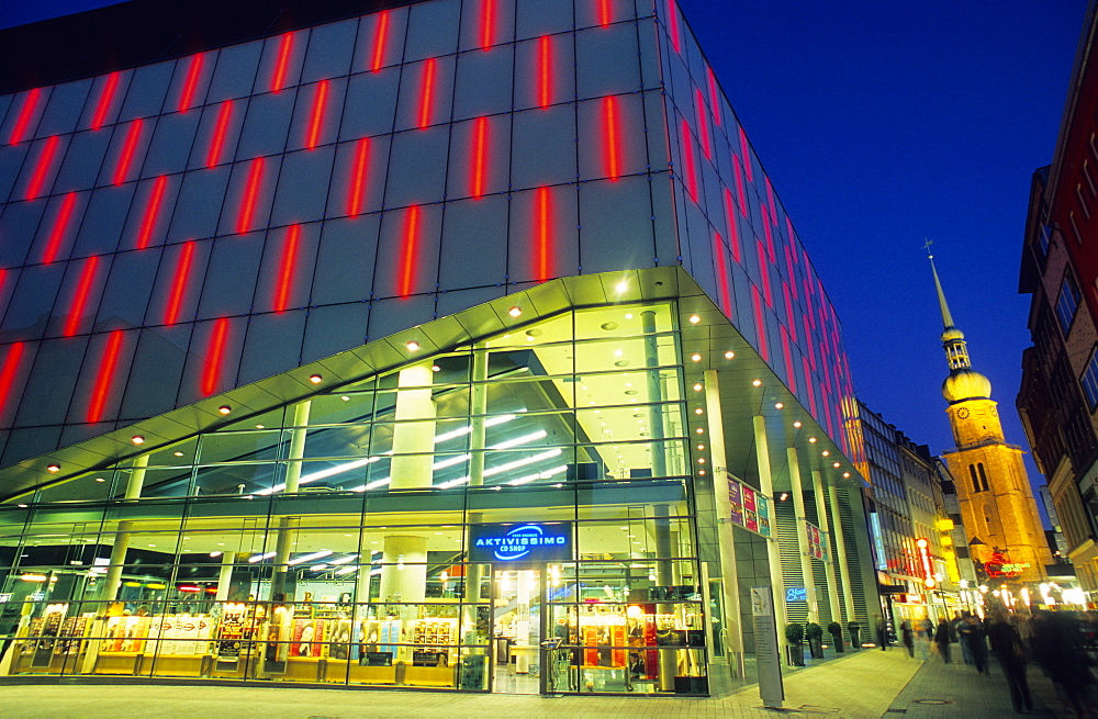 Concert hall in the evening, Dortmund, North Rhine-Westphalia, Germany