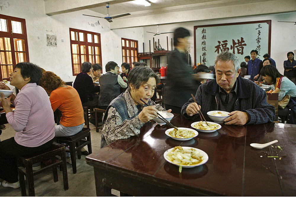 Vegetarian monastery restaurant, Buddhist Island of Putuo Shan near Shanghai, Zhejiang Province, East China Sea, China