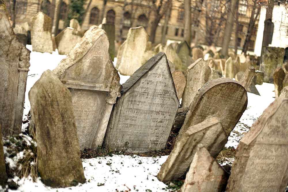 Gravestones in an Old Jewish Cemetery, Josefov, Prague, Czech Republic