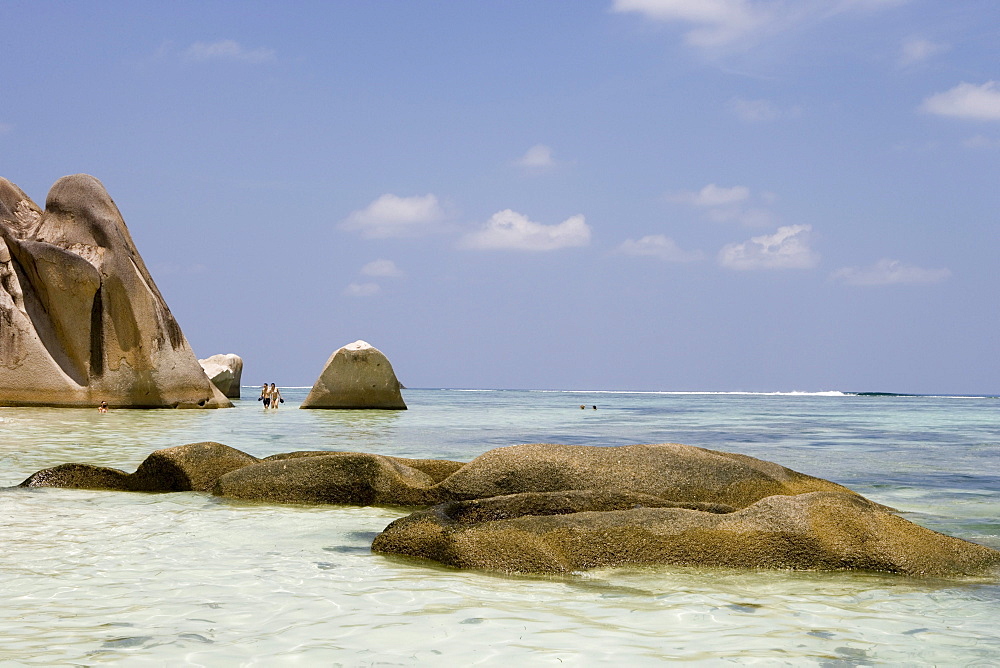 Granite Rocks at Anse Source D'Argent Beach, La Digue Island, Seychelles