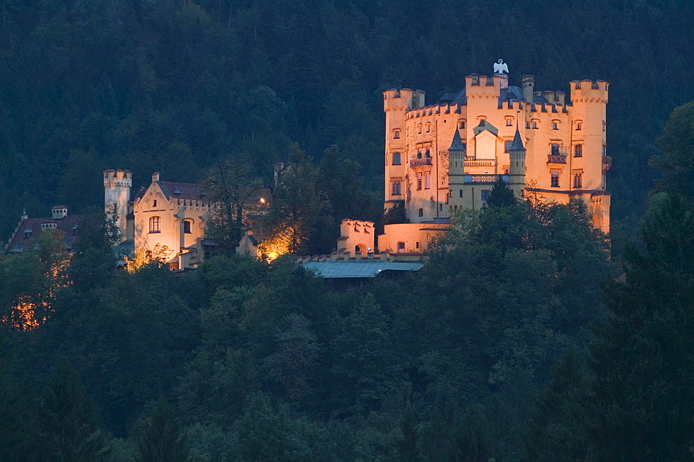 Castle Hohenschwangau, Schwangau, Fuessen, Allgaeu, Bavaria, Germany