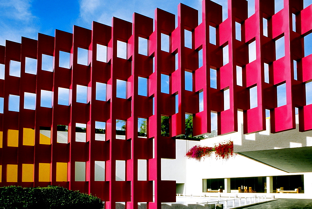 View of the Facade, Hotel Camino Real, Mexico City, Mexiko