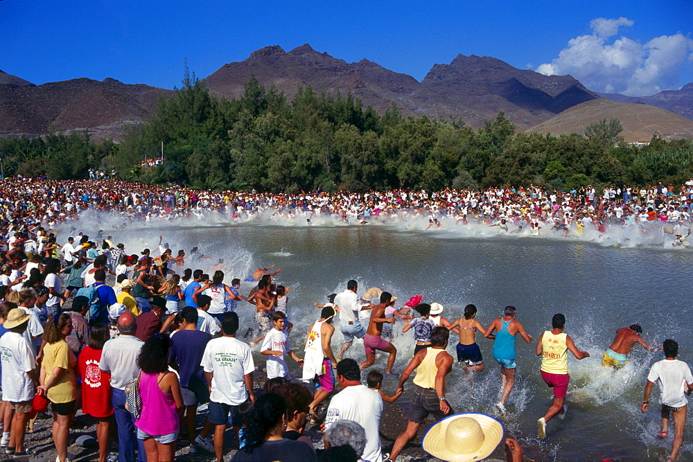 El Charo, Celebration of the Pond, San Nicolas de Tolentino, Gran Canaria, Canary Islands, Spain