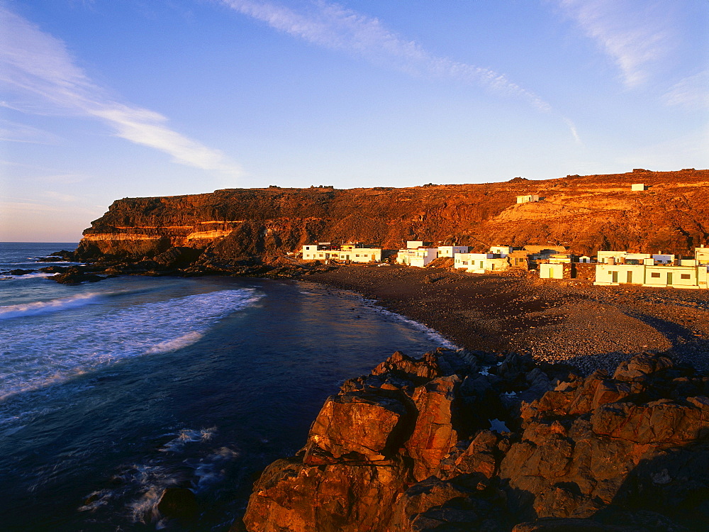 Coastline, El Puerto de Los Molinos, seaside village near Tefia, Fuerteventura, Canary Islands, Atlantic Ocean, Spain