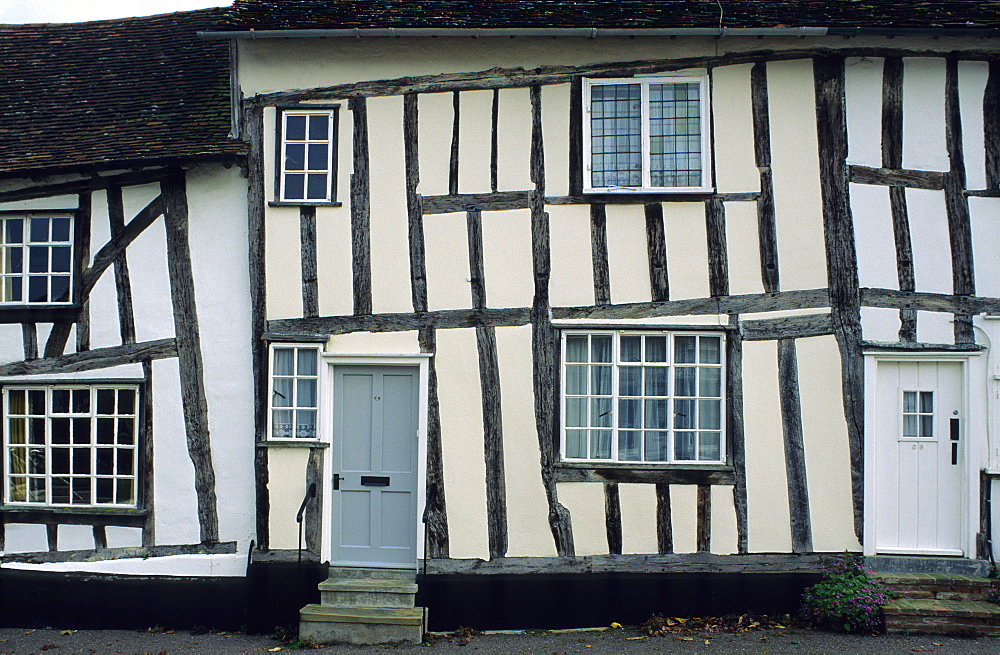 Europe, England, Suffolk, Lavenham, East Anglia, half timbered houses