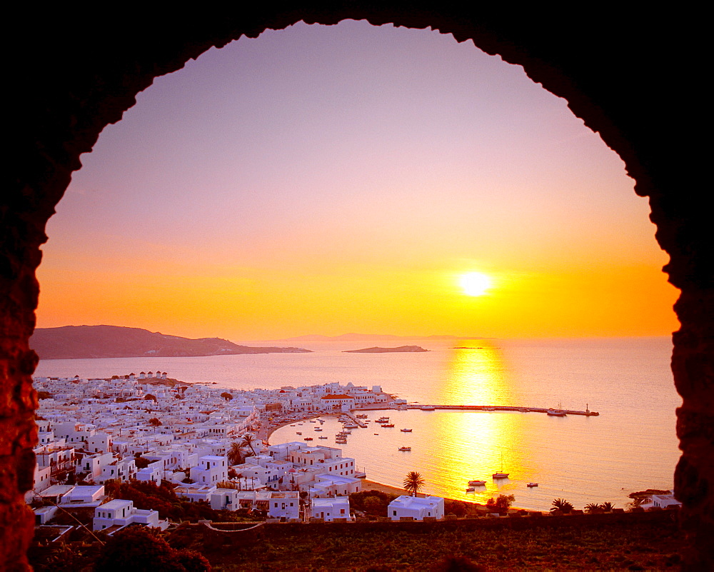 Panoramic view, Mykonos City, Cyclades, Greece