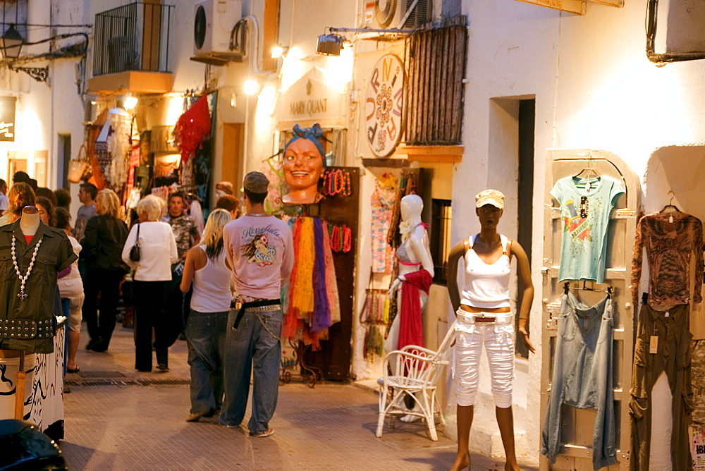 Spain, Baleares island, Ibiza fashion shop