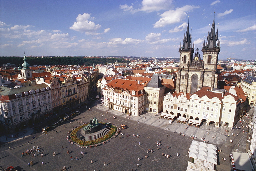 View over the old market square, historic square in the Old Town, Prague, Czech Republic