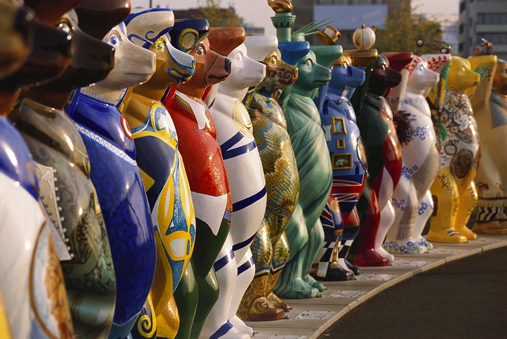 A row of Berlin bears, Pariser Platz, Berlin, Germany