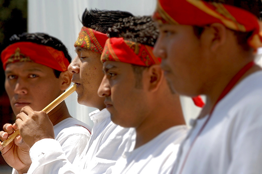 Indigenous musicans in Oaxuca, Mexico