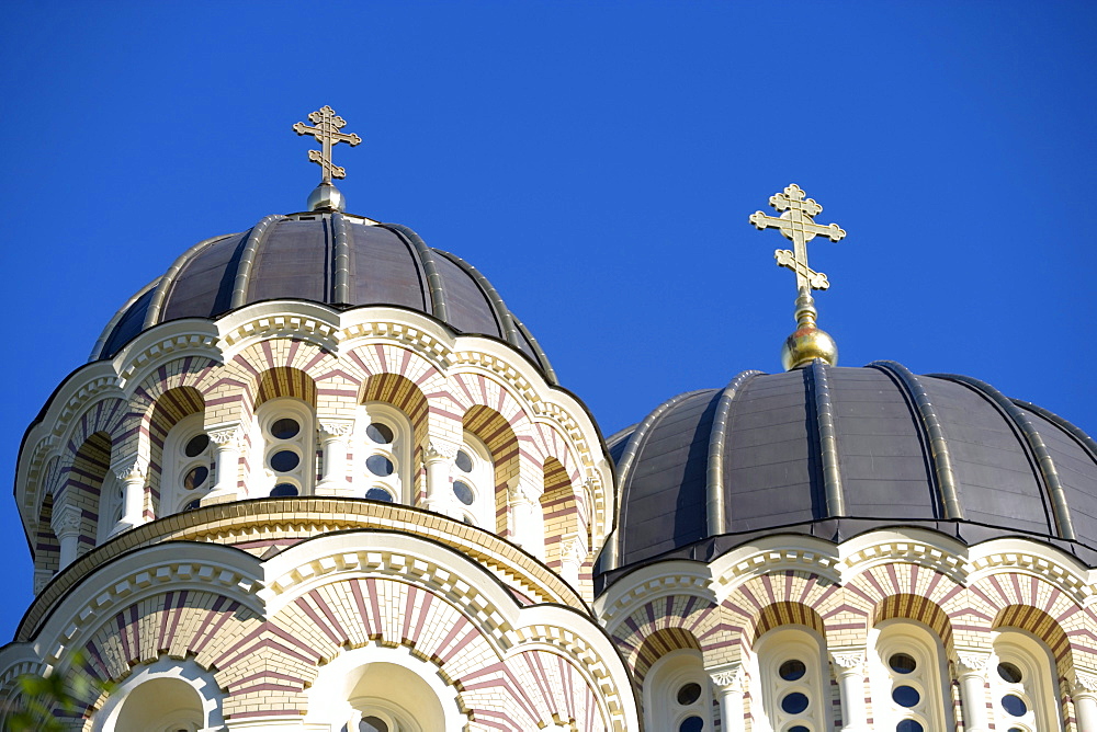 Steeple and cupola of the orthodox cathedral