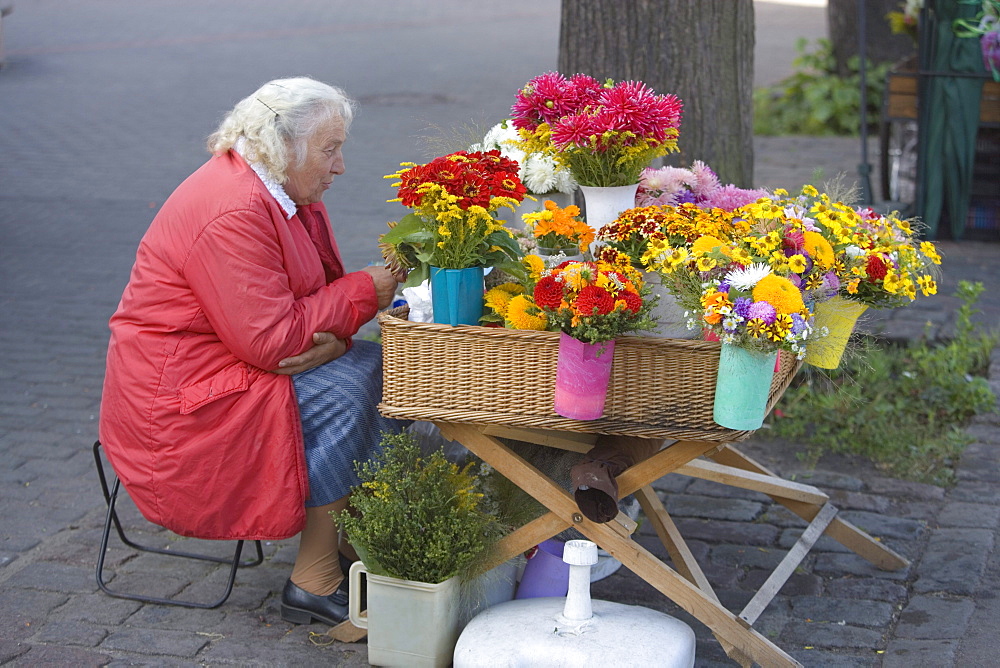 Flower vendor on Esplanade