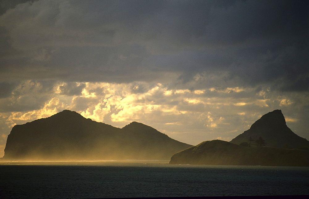 Lord Howe Island, North Head (l) and Mt. Eliza (r), Australian