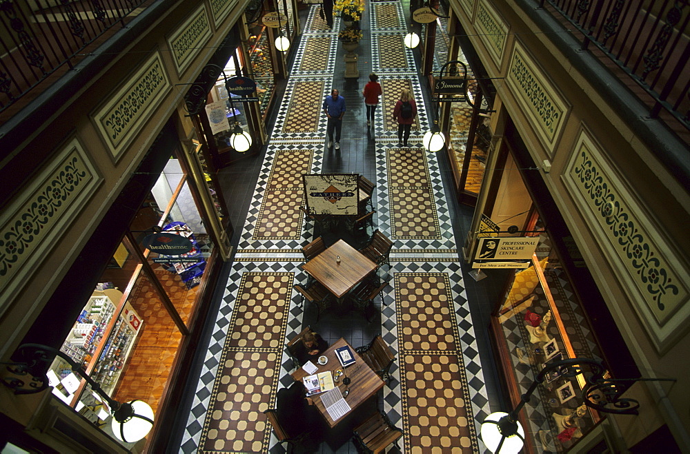 The shopping mall of the Adelaide Arcade in the centre of Adelaide, Adelaide, South Australia, Australia