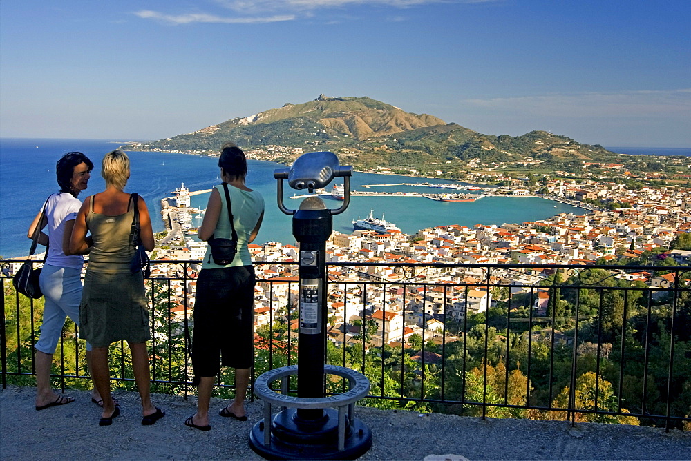 Greece Zakynthos town panoramic view from Strani hill