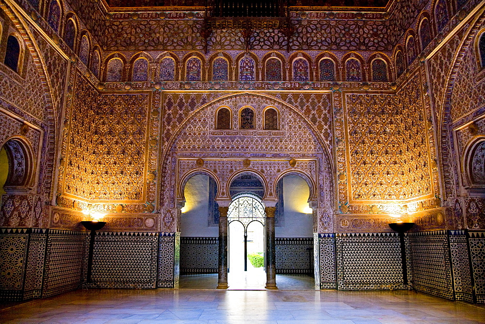 Interior view, Alcazar, Seville, Andalusia, Spain