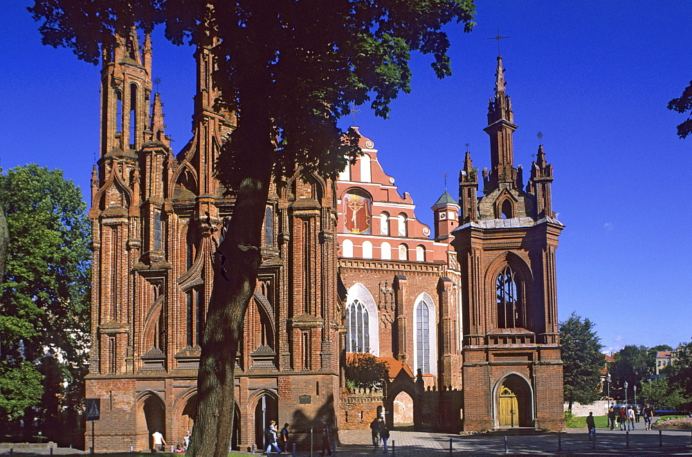 St. Anne's church and the church of the Bernardine monastery are also known as The Gothic Ensemble, Lithuania, Vilnius