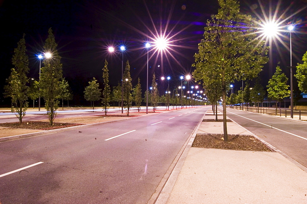 Empty street at night, Luxemburg