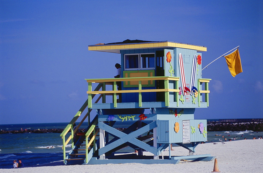 Lifeguard Hut, South Beach, Miami, Florida, USA