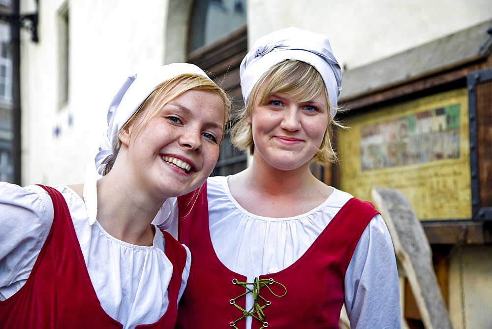 Waitress in Restaurant Olde Hansa, Tallinn, Estonia, Europe