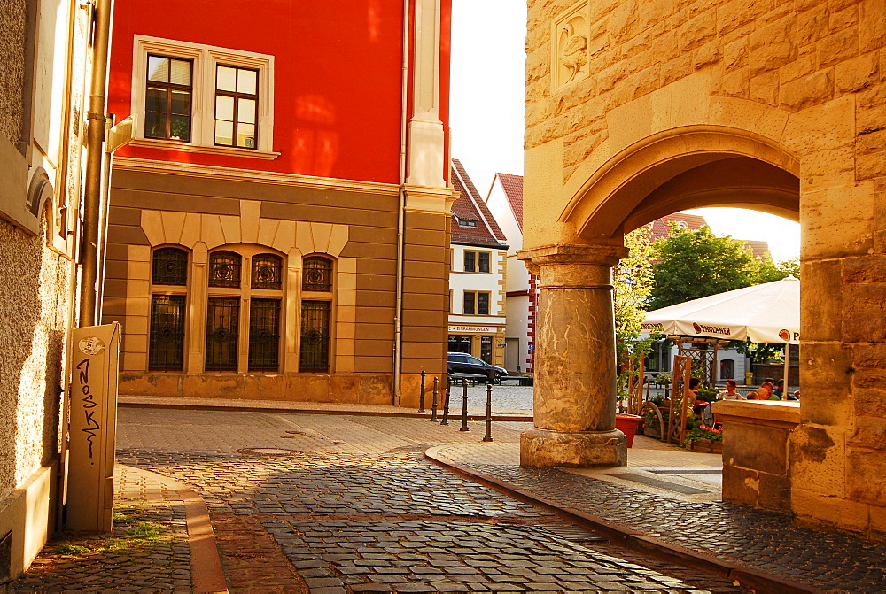 View of Gotha townhall in the evening light, Gotha, Thuringia, Germany