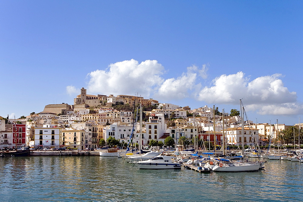 Harbour, Dalt Vila, Old Town, Eivissa, Ibiza, Balearic Islands, Spain