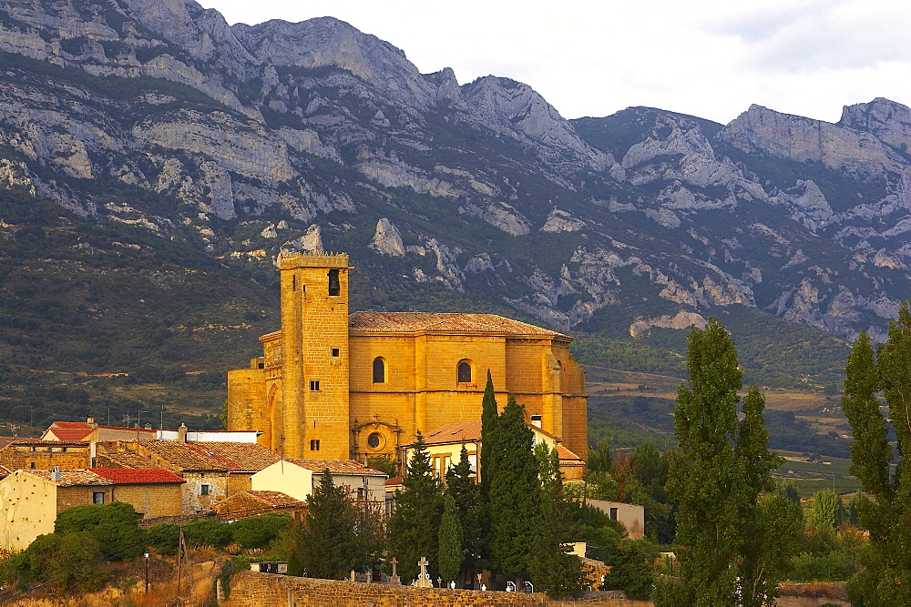 Church with elements in Mudejar style, Samaiengo village, Euskadi, Pais Vasco, Spain