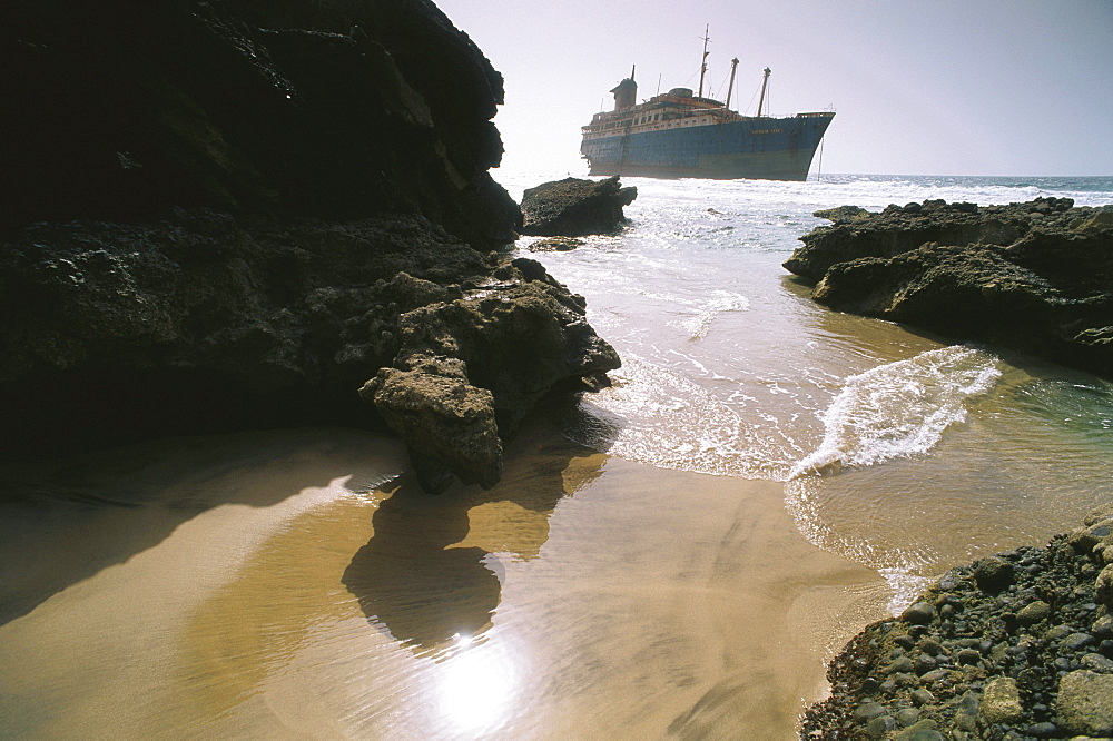 Wreck of the American Star, ship, Ajuy las Salinas, Fuerteventura, Canary Islands, Spain