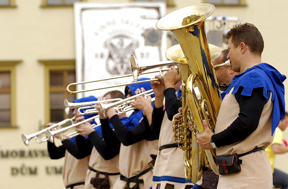 Brass musik, wine celebration, Znojmo, Czech Republic