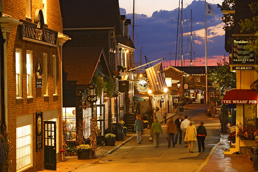 Bannister wharf in Newport, Rhode Island, USA