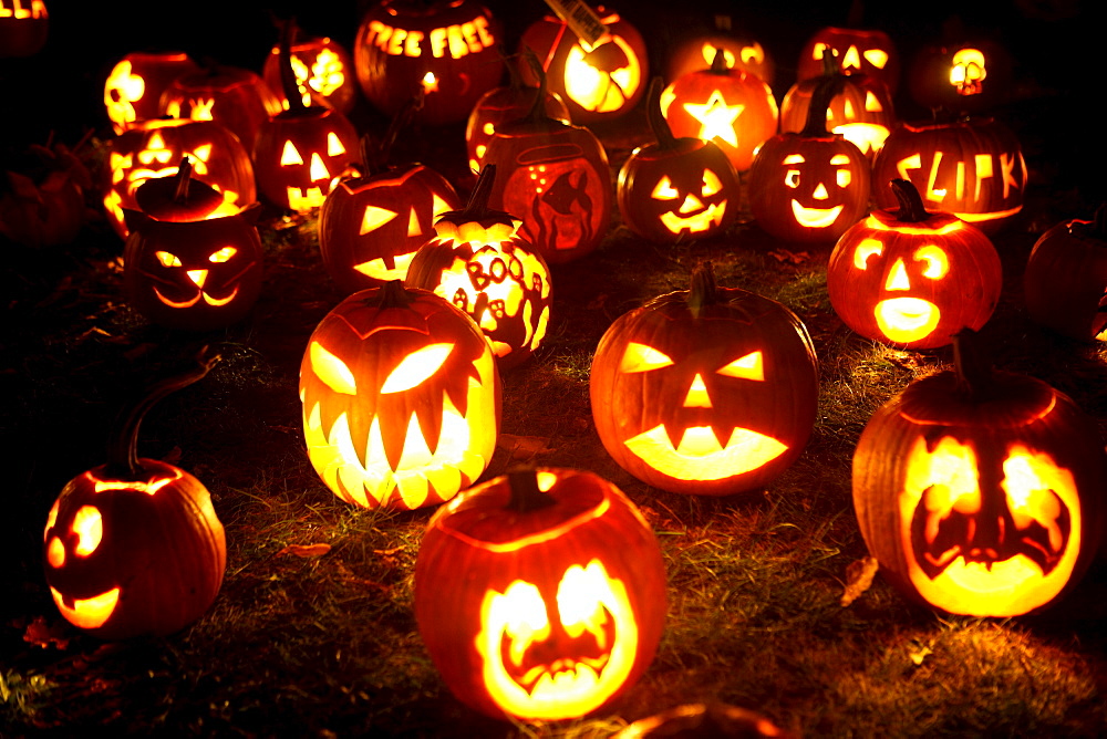 Jack-O-Lantern at Pumpkin Festival in Keene, New Hampshire, USA