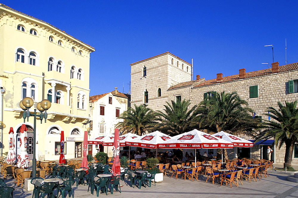 Pavement Cafe, Trg Municipium Arba, Rab, Rab island, bay of Kvarner, Croatia