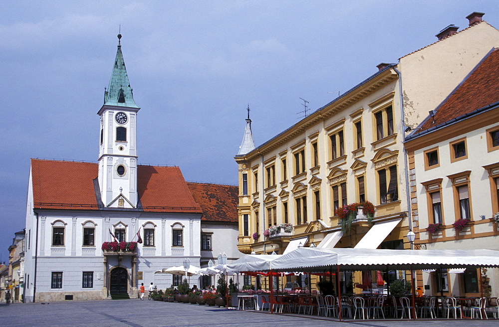 Trg Kralja Tomislava Main Square with City Hall, Varazdin, Varazdin, Croatia