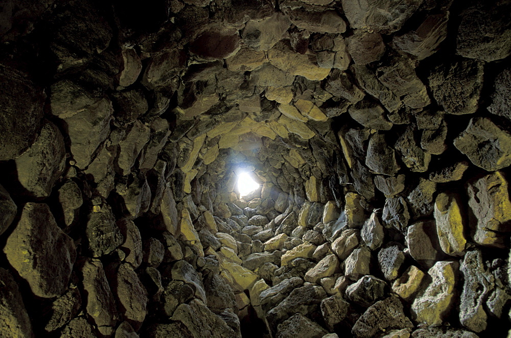 Inside Su Nuraxi, Barumini, Sardinia, Italy