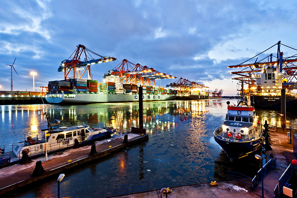 Eurokai Container Terminal, port of Hamburg, Germany